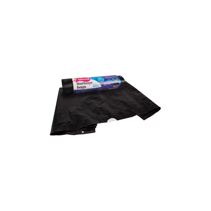 Vrecia na odpad zaťahovacie 120l LDPE 10ks, Niteola