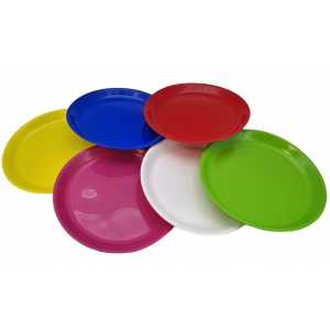 Plastový tanier plytký biely 22cm, DEMA-STIL