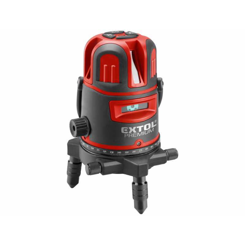 Krížový samonivelačný laser 1H-4V-6B zelený, EXTOL PREMIUM 8823312