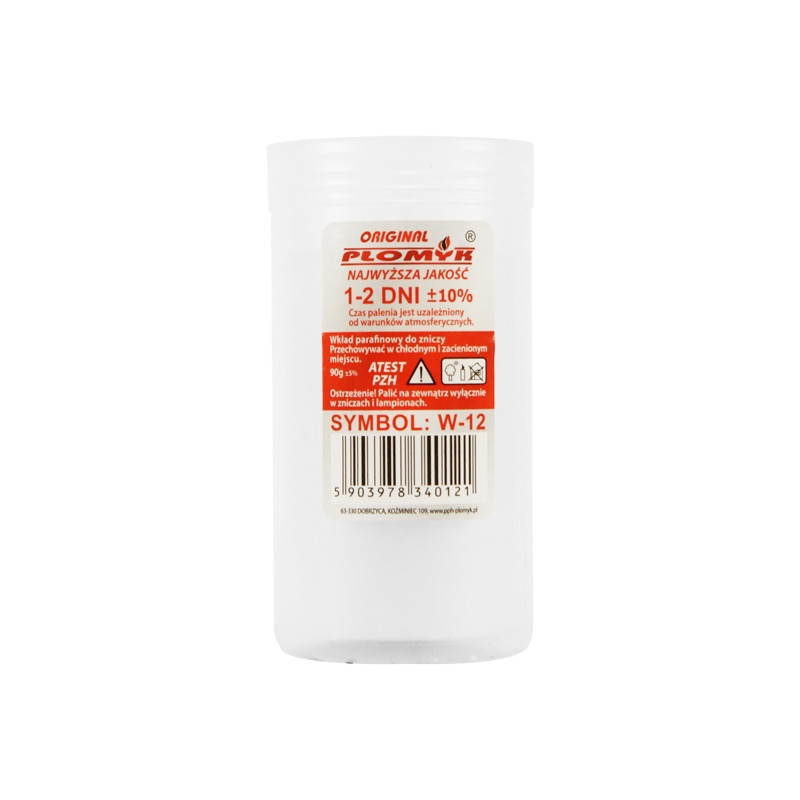 Parafínová náplň do kahanca w-12, 1-2 dni