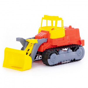 Pásový traktor s radlicou