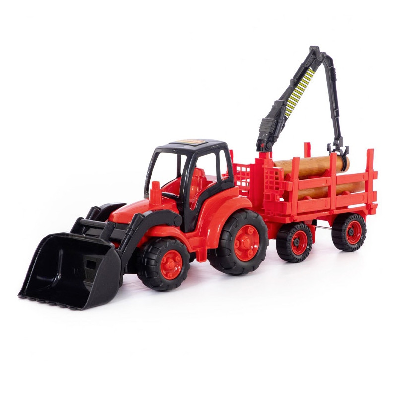 Traktor s prívesom a radlicou veľký