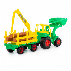 Traktor s prívesom a radlicou veľký