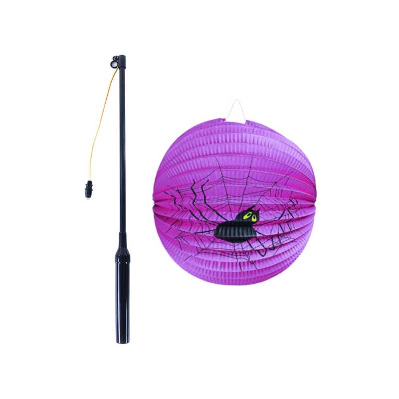 Lampion pavouk Halloween se svítícím hůlkou, Rappa