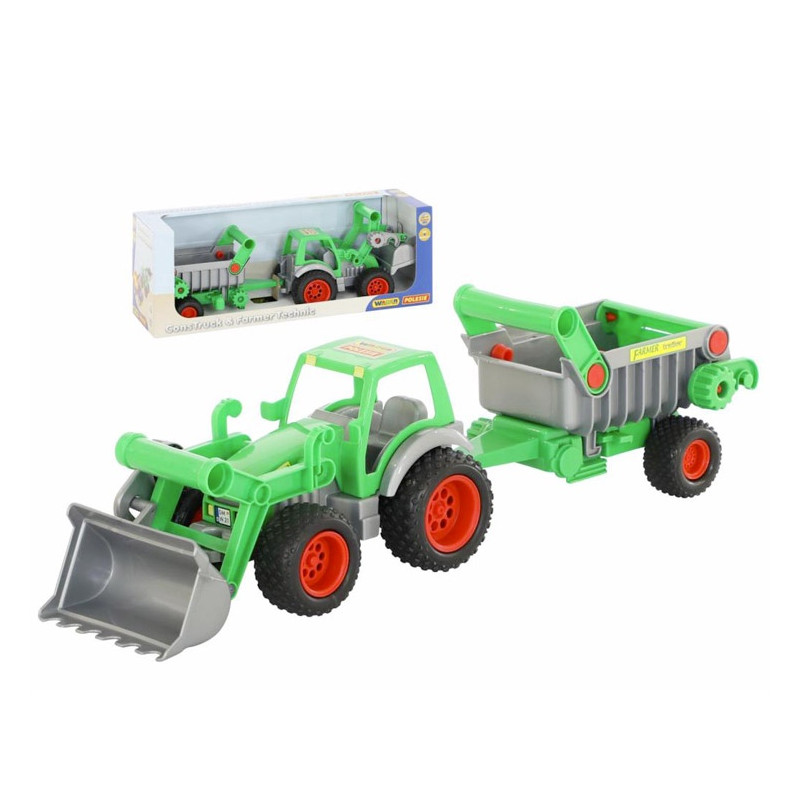 Wader Traktor farmár s lopatou a návesom