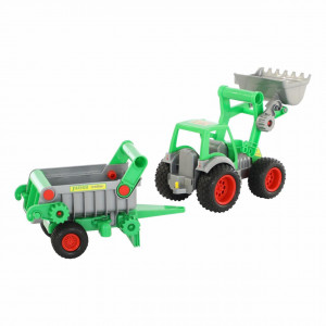 Wader Traktor farmár s lopatou a návesom
