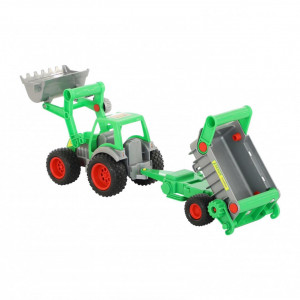 Wader Traktor farmár s lopatou a návesom