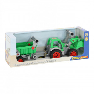 Wader Traktor farmár s lopatou a návesom