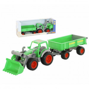 Traktor farmár s lopatou a...