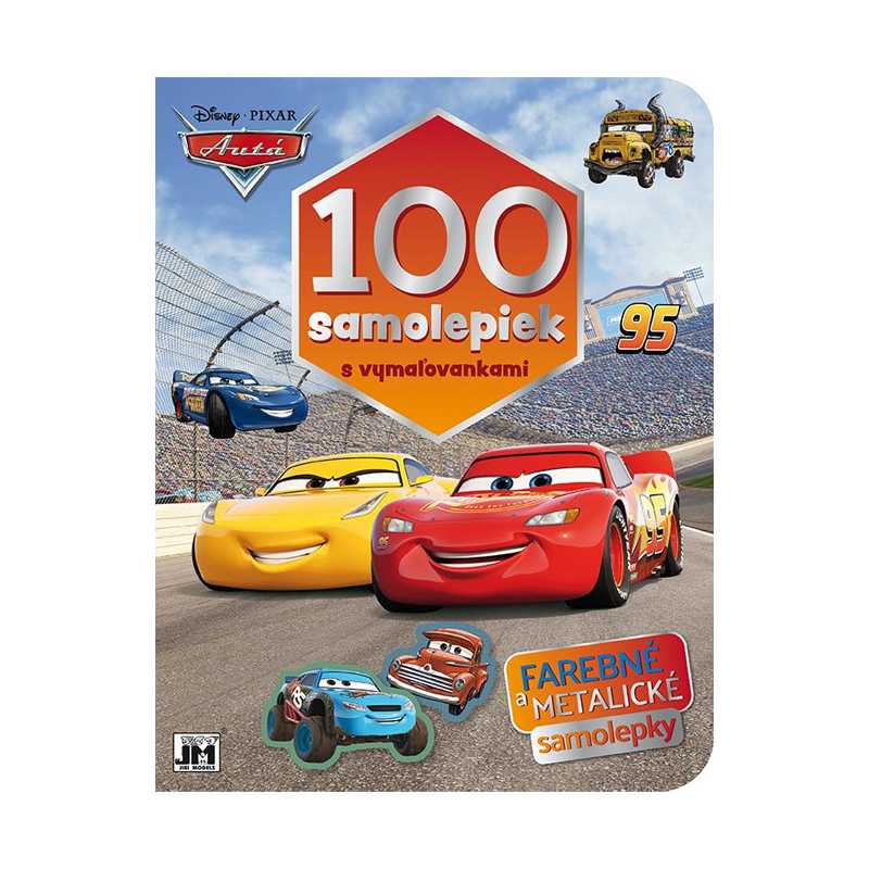 100 samolepiek s vymaľovávankami Autá, JiriModels