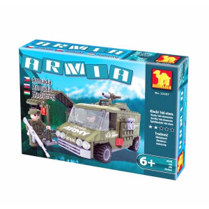Stavebnica Auto vojenské 166 dielov