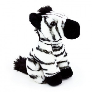 Plyšová zebra sediacia