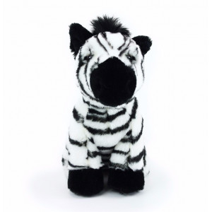 Plyšová zebra sediacia