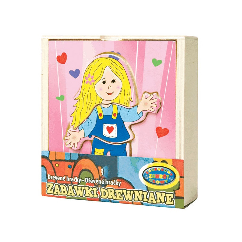 Obleč dívku - dřevěné puzzle
