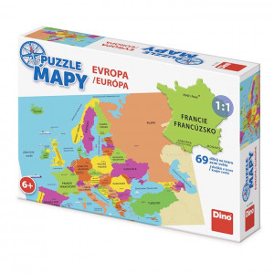 Puzzle Mapa Európy 69ks