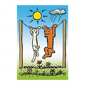 Puzzle pejsek a kočička 2x48ks