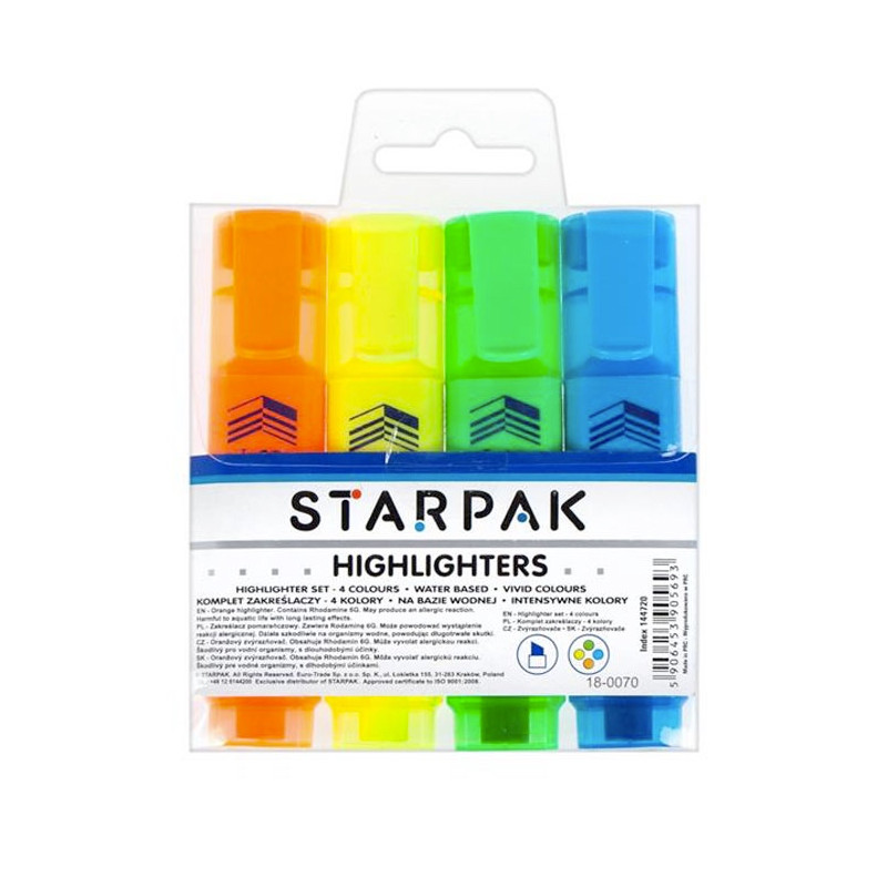 Zvýrazňovače 4ks