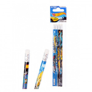 Sada ceruziek Hot Wheels 4ks