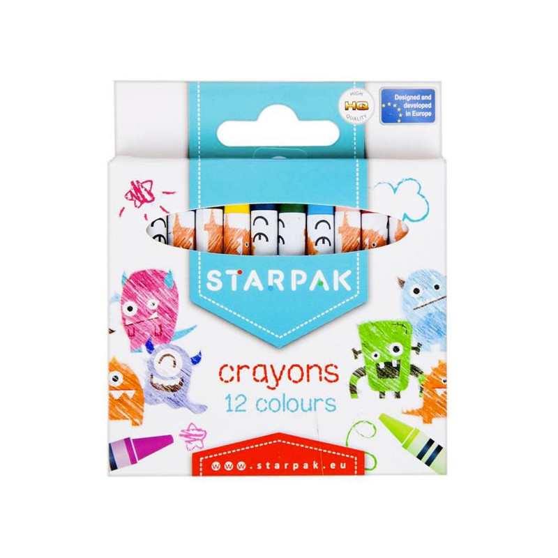 Sada 12ks voskových pasteliek
