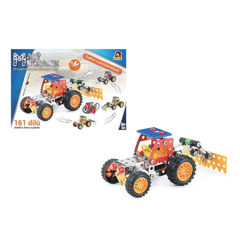 Malý mechanik - traktor s príslušenstvom 4v1