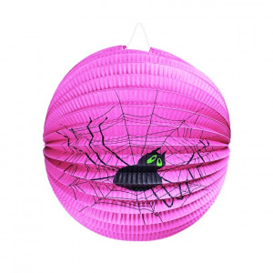 Lampion fialový s pavoukem...