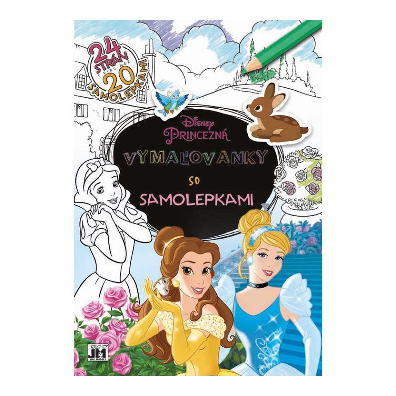 Omaľovánka Disney Princezné so samolepkami A4+