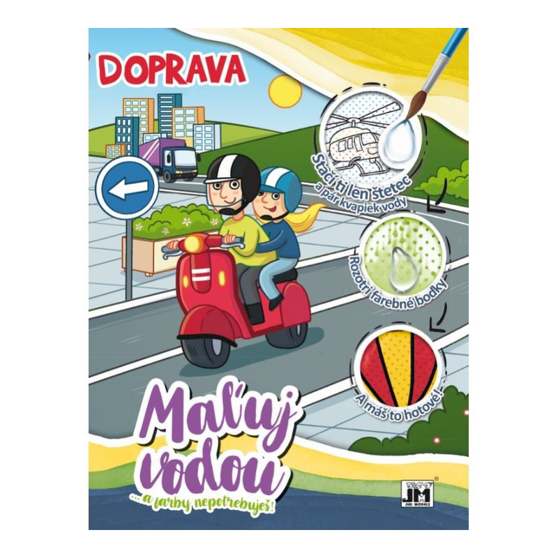 Vodová omalovánka A4+ Doprava