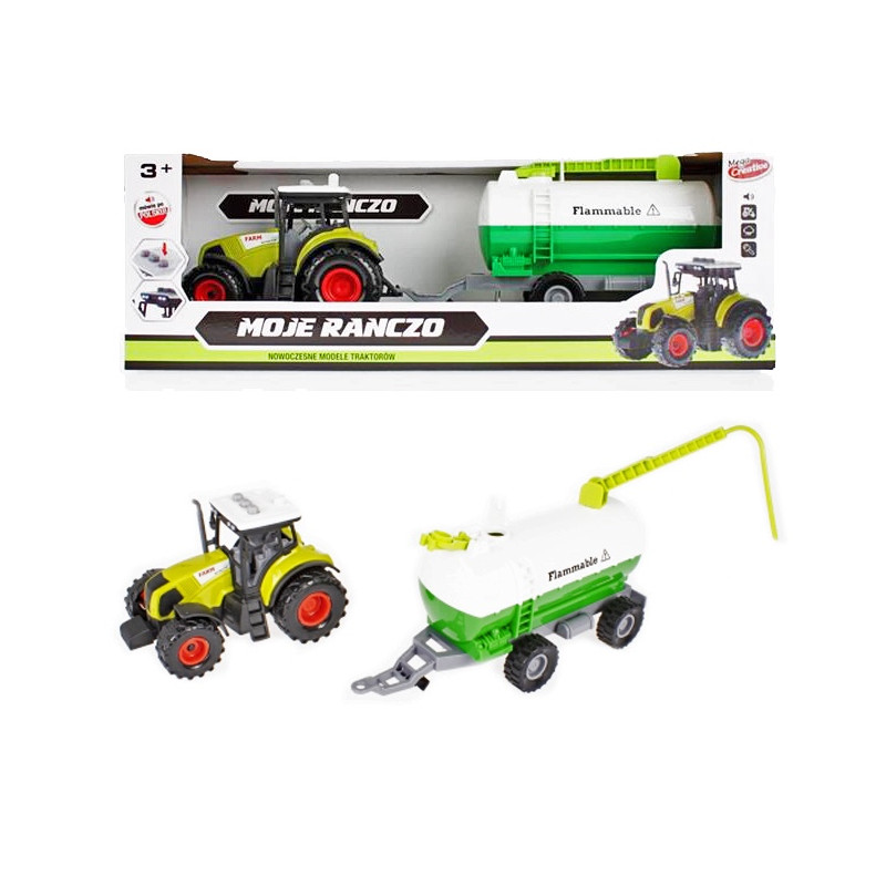 Traktor s cisternou hořlaviny - světlo, zvuk