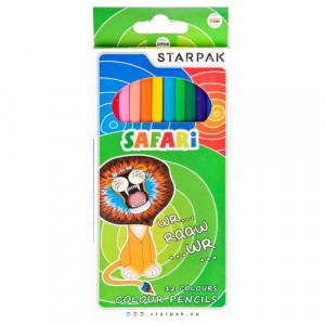 Farebné pastelky Safari 12ks