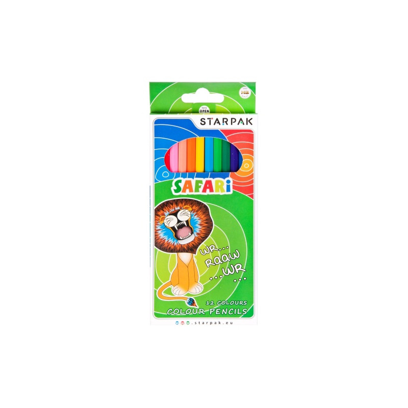 Barevné pastelky Safari 12ks