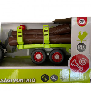 Traktor s dřevem na šroubování DIY