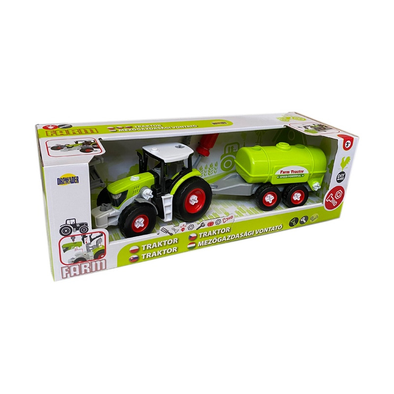 Traktor s cisternou na skrutkovanie DIY
