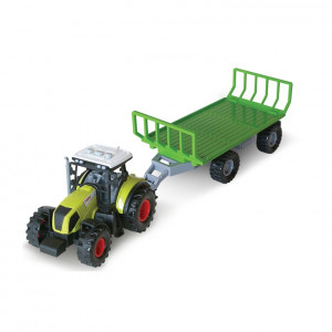 Traktor s vlečkou na valy...