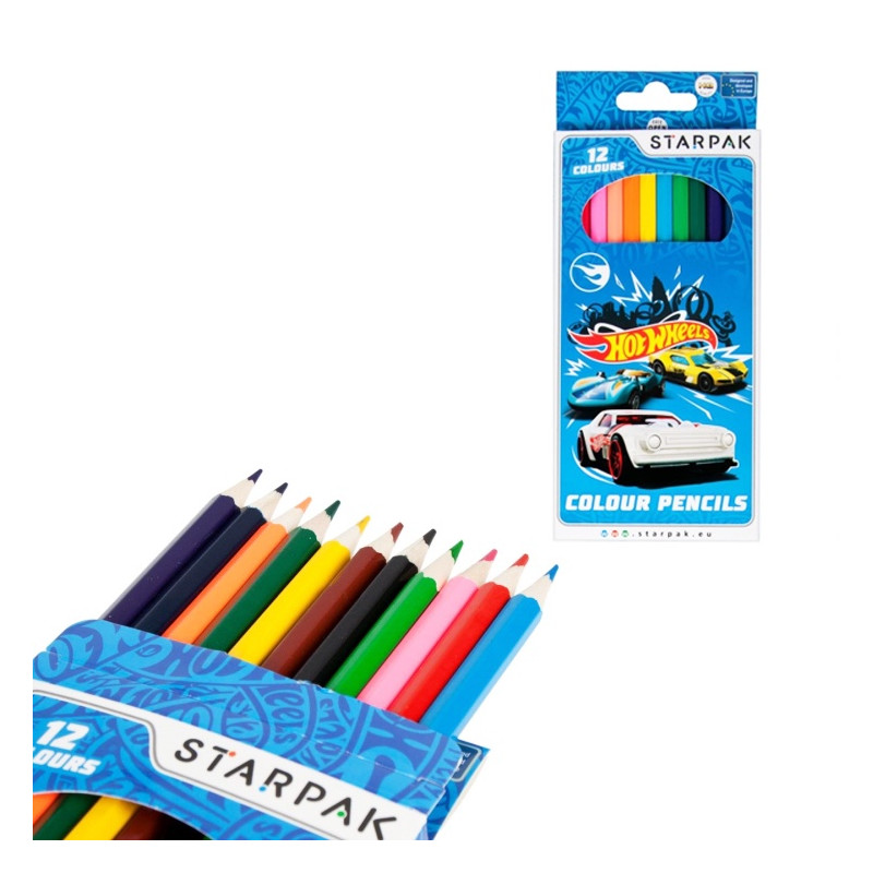 Pastelky Hot wheels 12ks