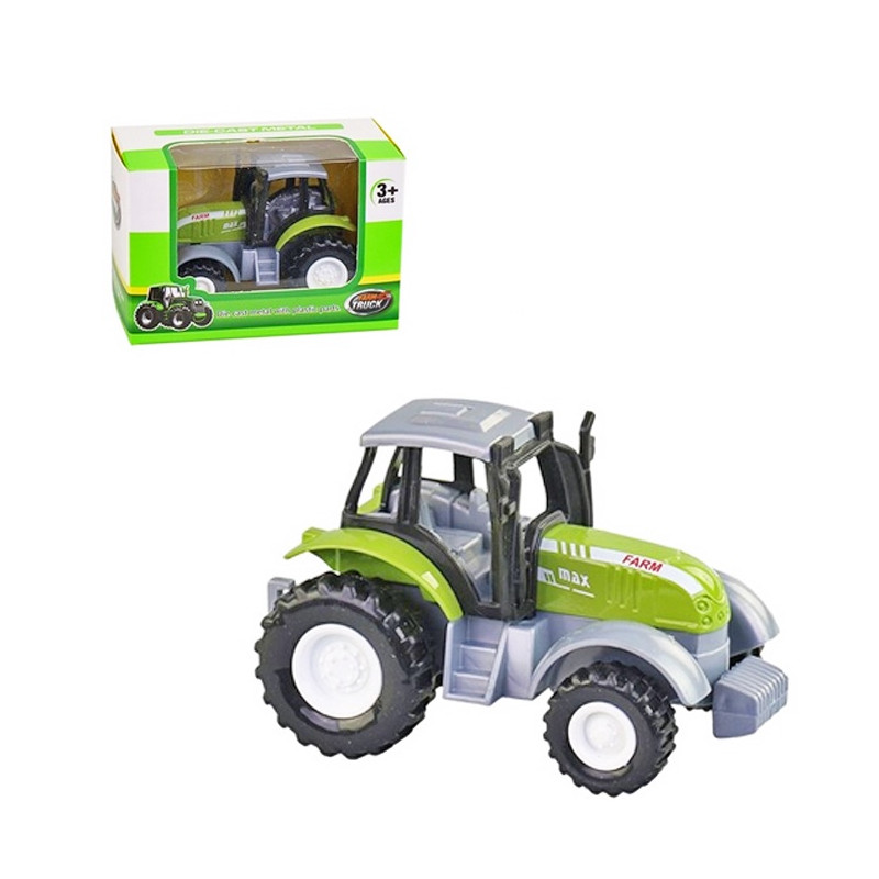 Traktor, spätný chod, kovový 9cm