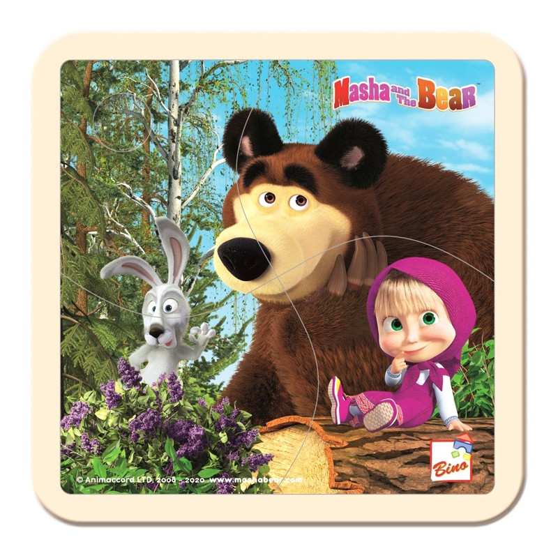 Máša a medvěd puzzle se zajícem