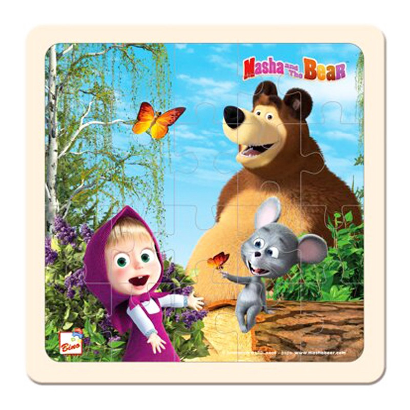 Máša a medveď puzzle s myškou