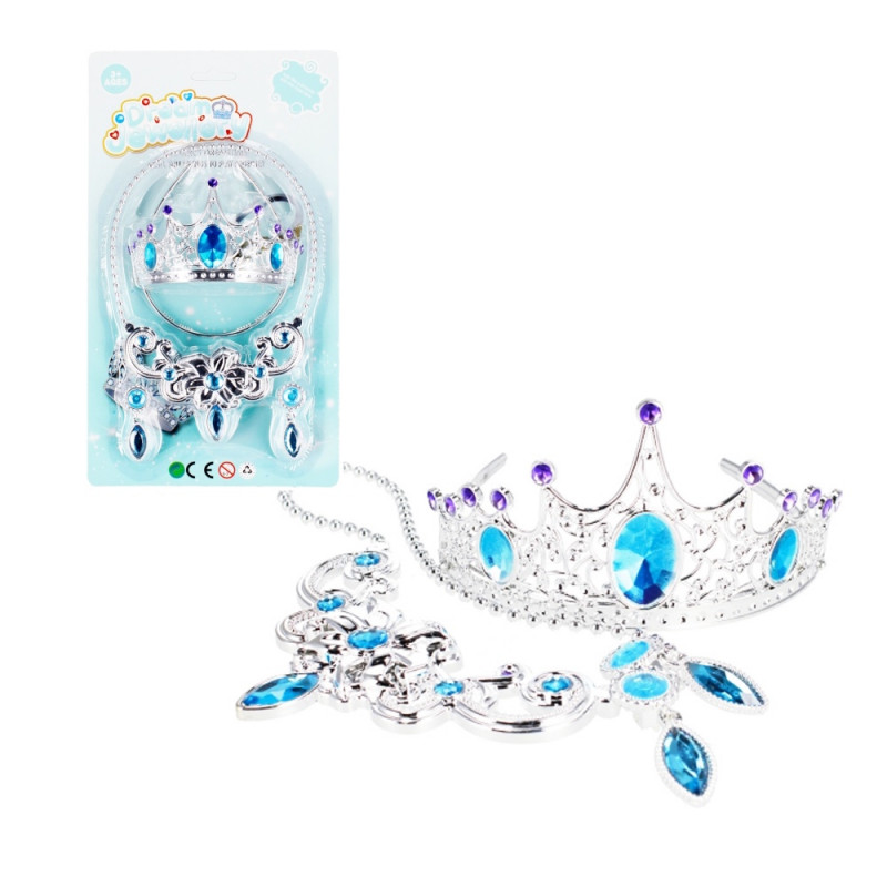 Set pro princeznu na blistru - korunka, náušnice, náhrdelník