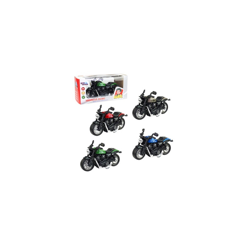 Motorka kovová, český obal, Pull Back