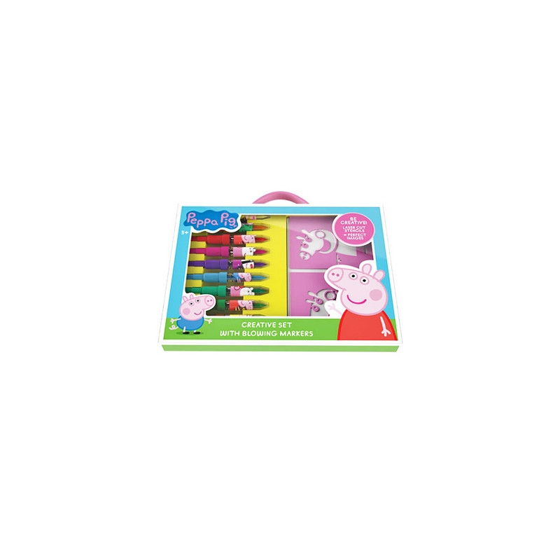 Kreativní set s foukacími fixy - Peppa Pig