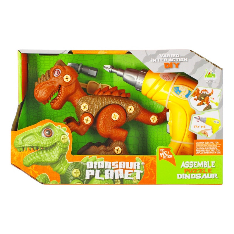 Dinosaur na skrutkovanie so skrutkovačkou