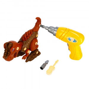 Dinosaur na skrutkovanie so skrutkovačkou
