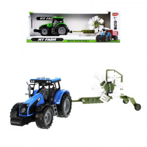 Traktor s obracečem sena -...