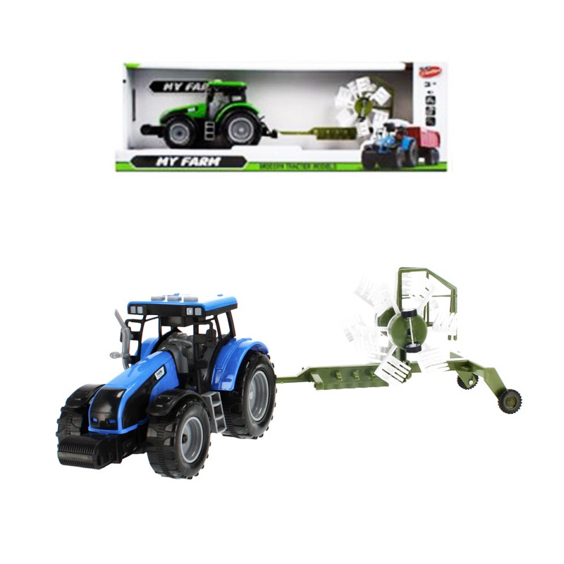 Traktor s obracečem sena - se zvukem