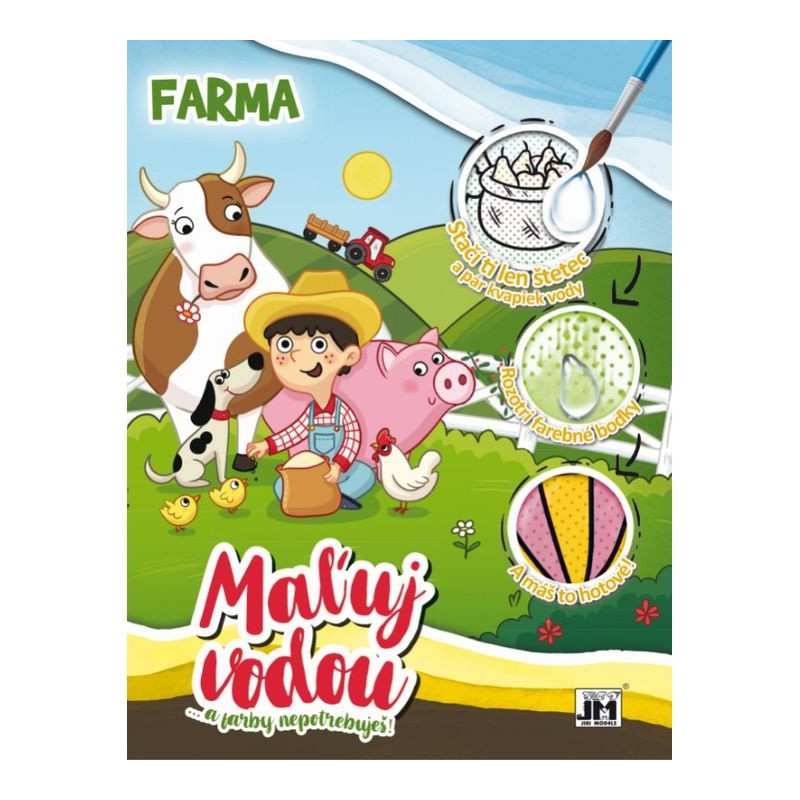 Vodová omalovánka A4+ Farma