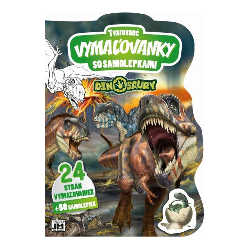 Tvarované vymaľovánky - Dinosaury