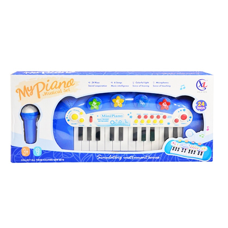 Piáno s mikrofonem - 24 kláves, na baterie