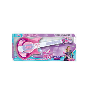 Elektrická kytara s mikrofonem - na baterie