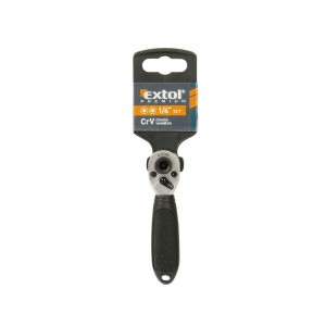 Račňa kombinovaná krátka, 1/4", dĺžka 107mm, 72 zubov, Extol Premium 8816405