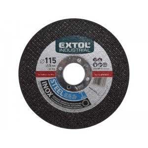 Kotouč řezný na ocel/antikoro, 115x1,5mm, Extol Industrial 8701010